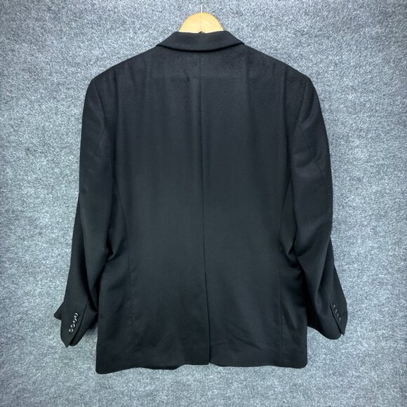 Jos A Bank‎ Sport Coat Jacket Mens 44L Black 100% Cashmere Blazer 2 Button - Picture 5 of 16